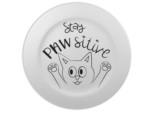 Bisque Pawsitive Kitty Plate (Case of 6)
