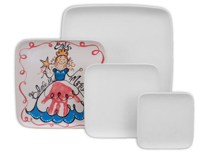 Bisque Square Coupe Charger (Case of 4)