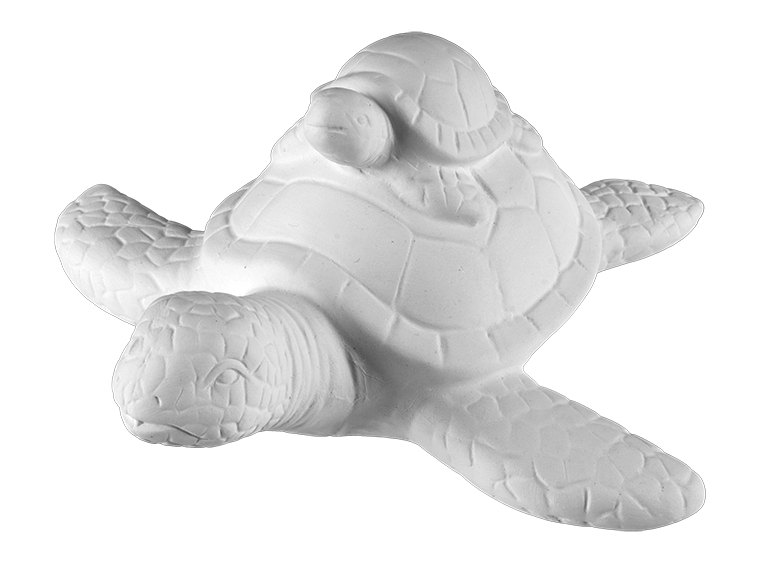 Bisque Mama And Baby Sea Turtle (Case of 4)