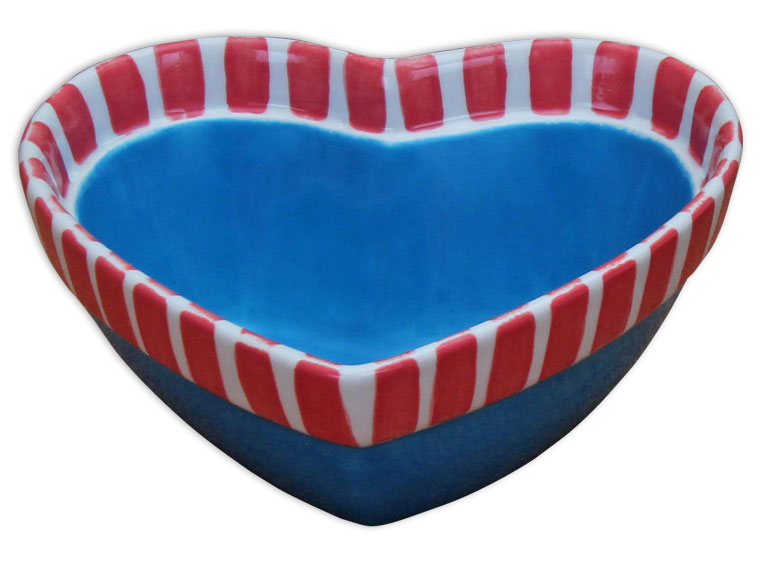 Bisque Happy Heart Dish (Case of 6)