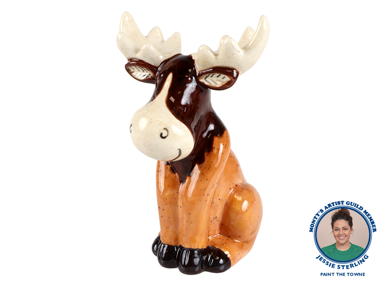 Bisque Maple The Moose Figurine (Case of 4)