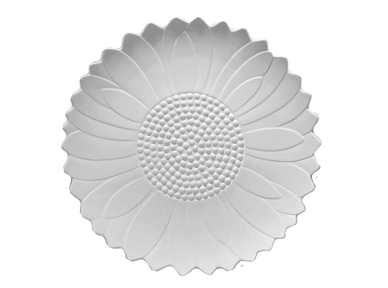 Bisque Large Flower Platter (Case of 4)