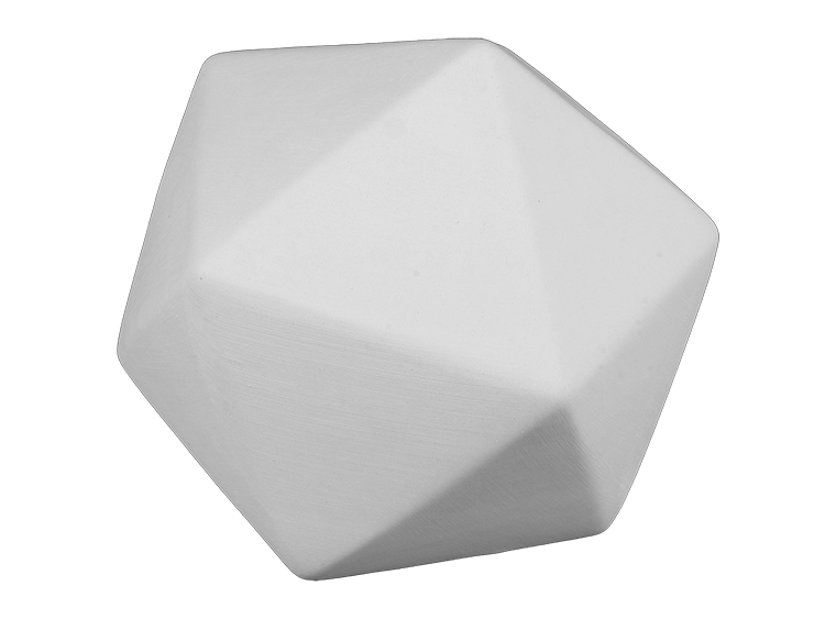 Bisque Faceted Sphere (Case of 4)