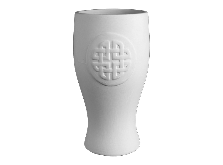 Bisque Celtic Knot Pub Glass (Case of 4)