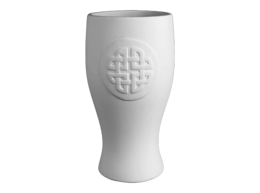 Bisque Celtic Knot Pub Glass (Case of 4)