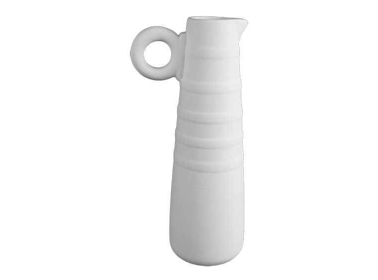Bisque Slender Banded Vase (Case of 6)