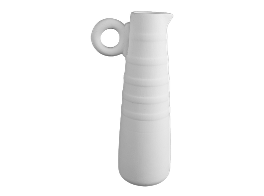 Bisque Slender Banded Vase (Case of 6)