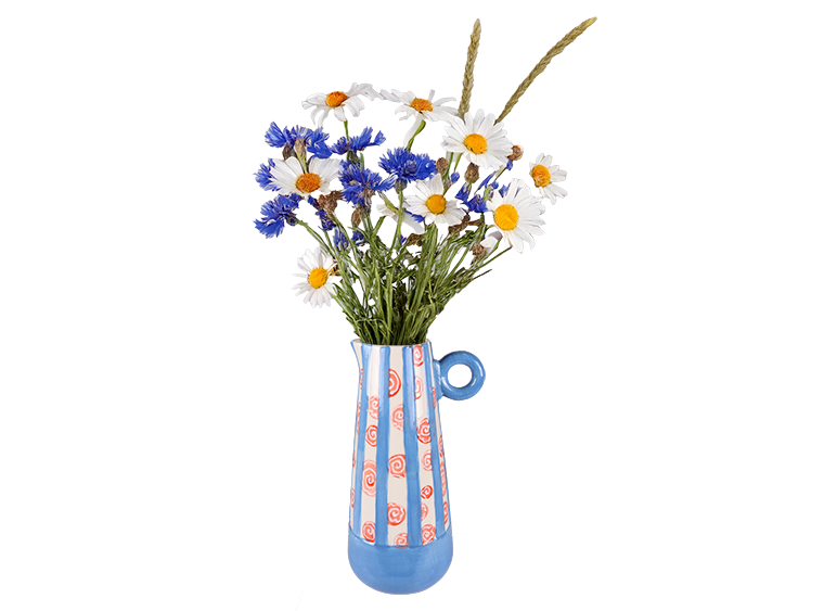 Bisque Slender Striped Vase (Case of 4)