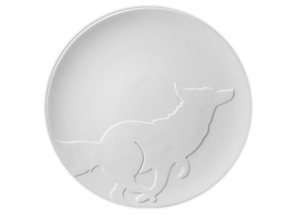 Bisque Coupe Fox Plate (Case of 4)