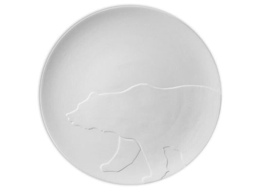 Bisque Coupe Bear Plate (Case of 4)