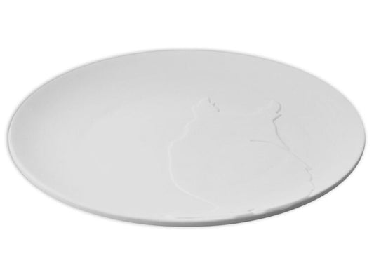 Bisque Coupe Owl Plate (Case of 4)