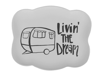 Bisque Living The Dream Plate (Case of 8)