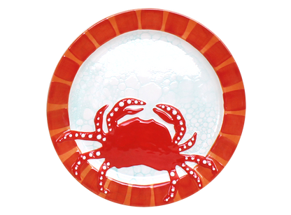 Bisque Rim Crab Plate (Case of 4)