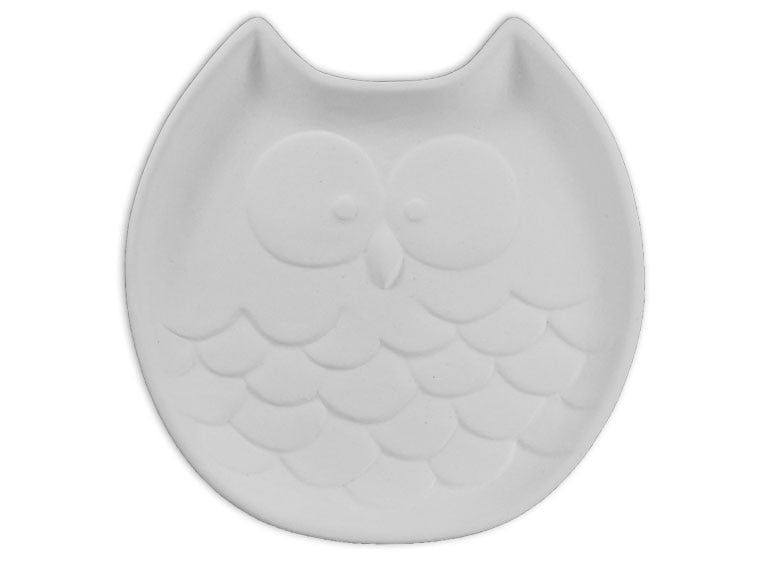 Bisque Small Owl Dish (Case of 12)