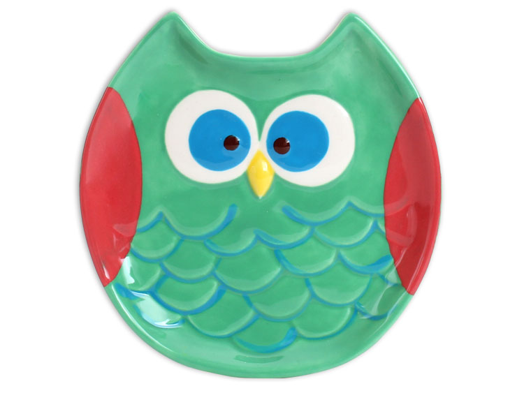Bisque Small Owl Dish (Case of 12)