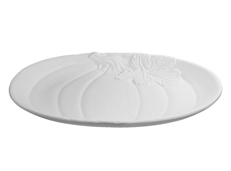 Bisque Pumpkin Platter (Case of 4)