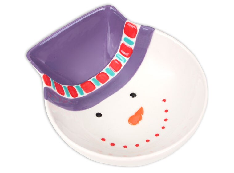 Bisque Snowman Bowl (Case of 6)