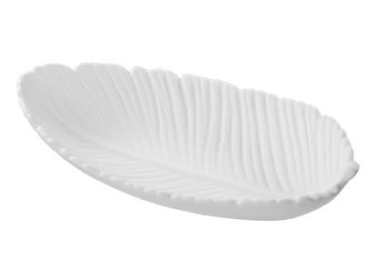 Bisque Feather Dish (Case of 6)