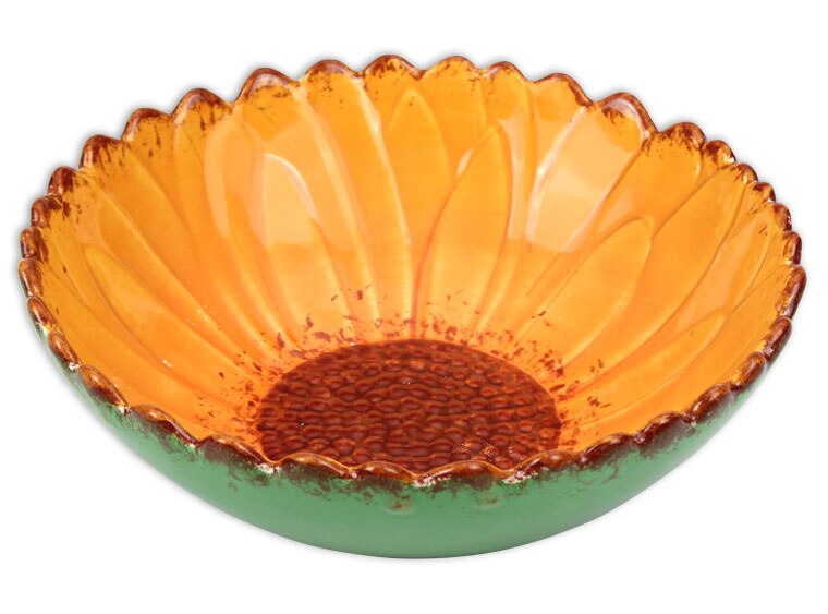 Bisque Large Sunflower Bowl (Case of 4)