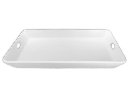 Bisque Rectangle Tray With Handles (Case of 2)