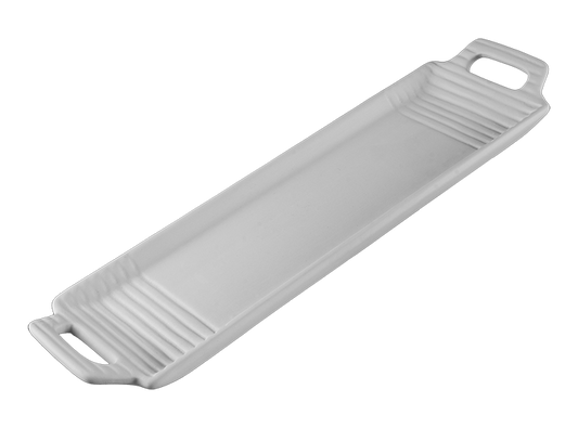 Bisque Corrugated Edge Handled Tray (Case of 4)