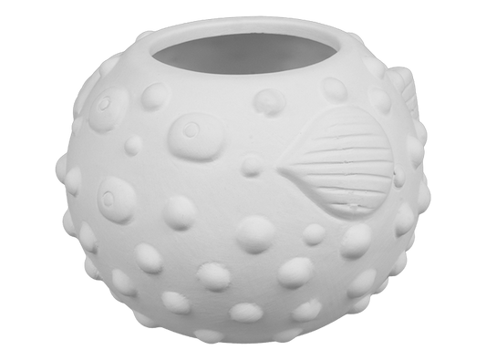 Bisque Blowfish Container (Case of 6)