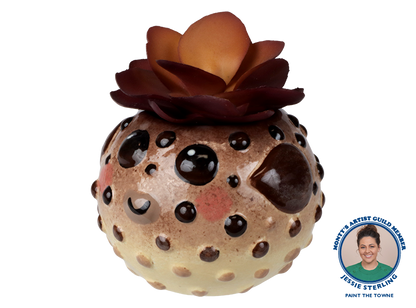 Bisque Blowfish Container (Case of 6)