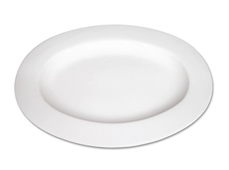 Bisque Large Oval Rim Platter (Case of 4)