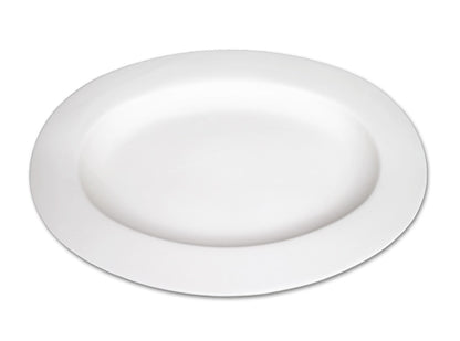 Bisque Large Oval Rim Platter (Case of 4)