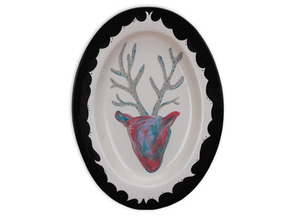 Bisque Large Oval Rim Platter (Case of 4)