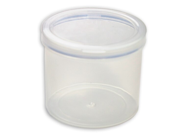 2 1/2" Hinged Lid Round Container (Case of 10)