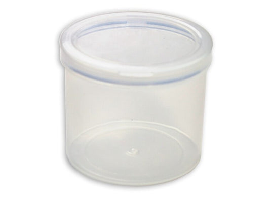2 1/2" Hinged Lid Round Container (Case of 10)