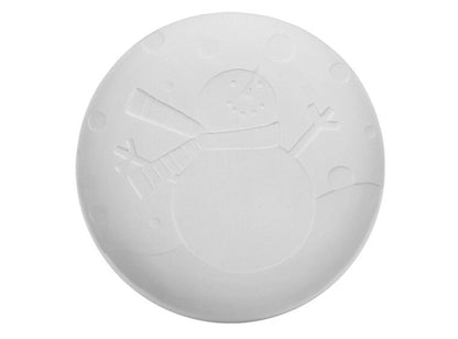 Bisque Snowman Plate (Case of 6)