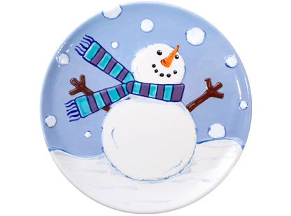 Bisque Snowman Plate (Case of 6)