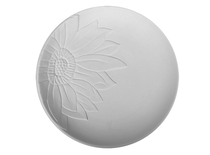 Bisque Summer Sunflower Plate (Case of 6)