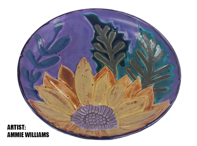 Bisque Summer Sunflower Plate (Case of 6)