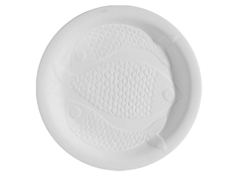 Bisque Scales Plate (Case of 6)