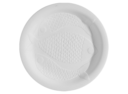 Bisque Scales Plate (Case of 6)