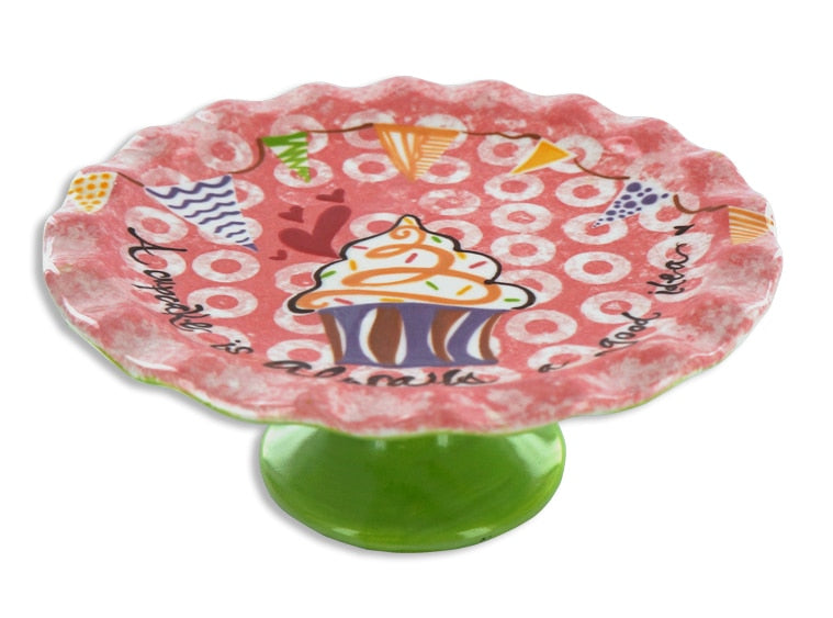 Bisque Ruffled Cupcake Stand (Case of 4)