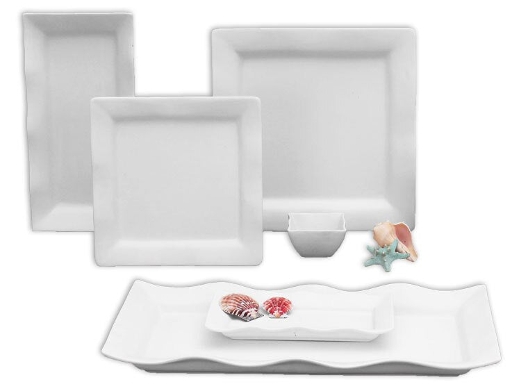 Bisque Medium Rectangle Surfside Server (Case of 6)