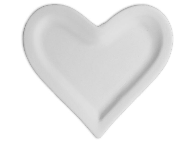 Bisque Rim Heart Dish Small (Case of 6)