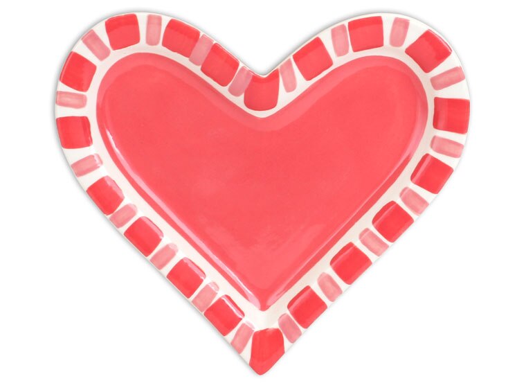 Bisque Rim Heart Dish Small (Case of 6)