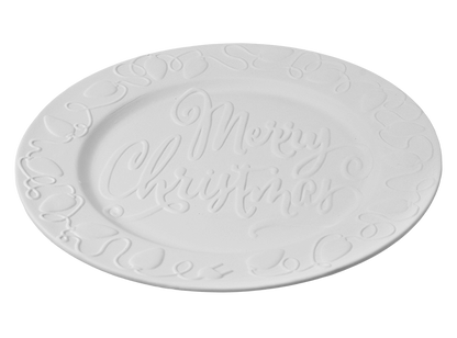 Bisque Christmas Lights Platter (Case of 4)