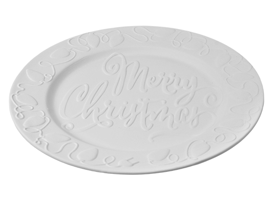 Bisque Christmas Lights Platter (Case of 4)