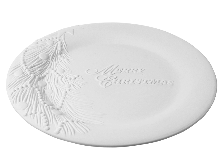 Bisque Christmas Tree Platter (Case of 4)