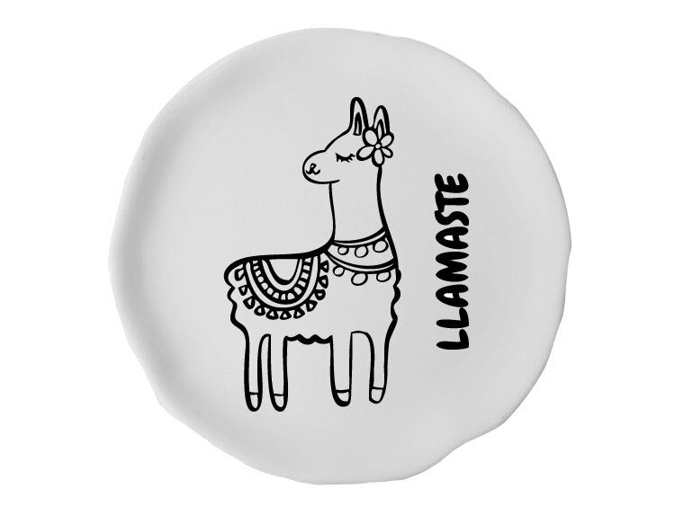 Bisque Llamaste Plate (Case of 6)