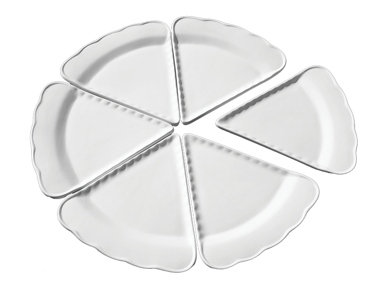 Bisque Pizza Slice Dish (Case of 6)