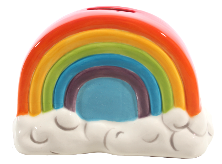 Bisque Rainbow Bank (Case of 6)