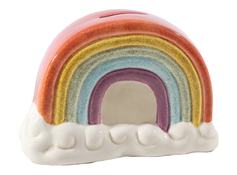 Bisque Rainbow Bank (Case of 6)