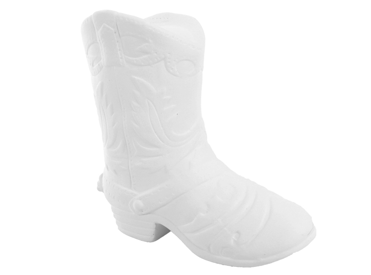 Bisque Cowboy Boot Bank (Case of 4)